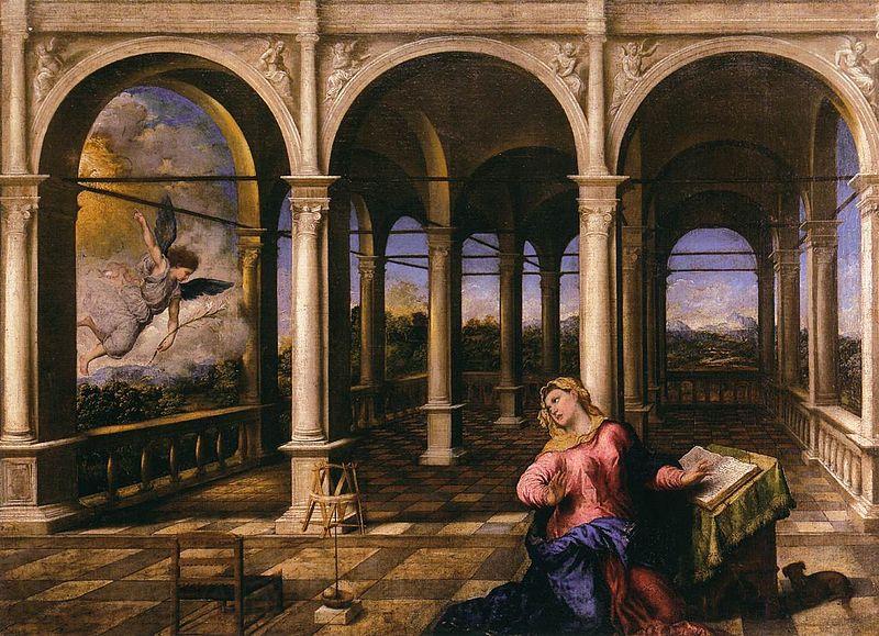 Paris Bordone The Annunciation Spain oil painting art